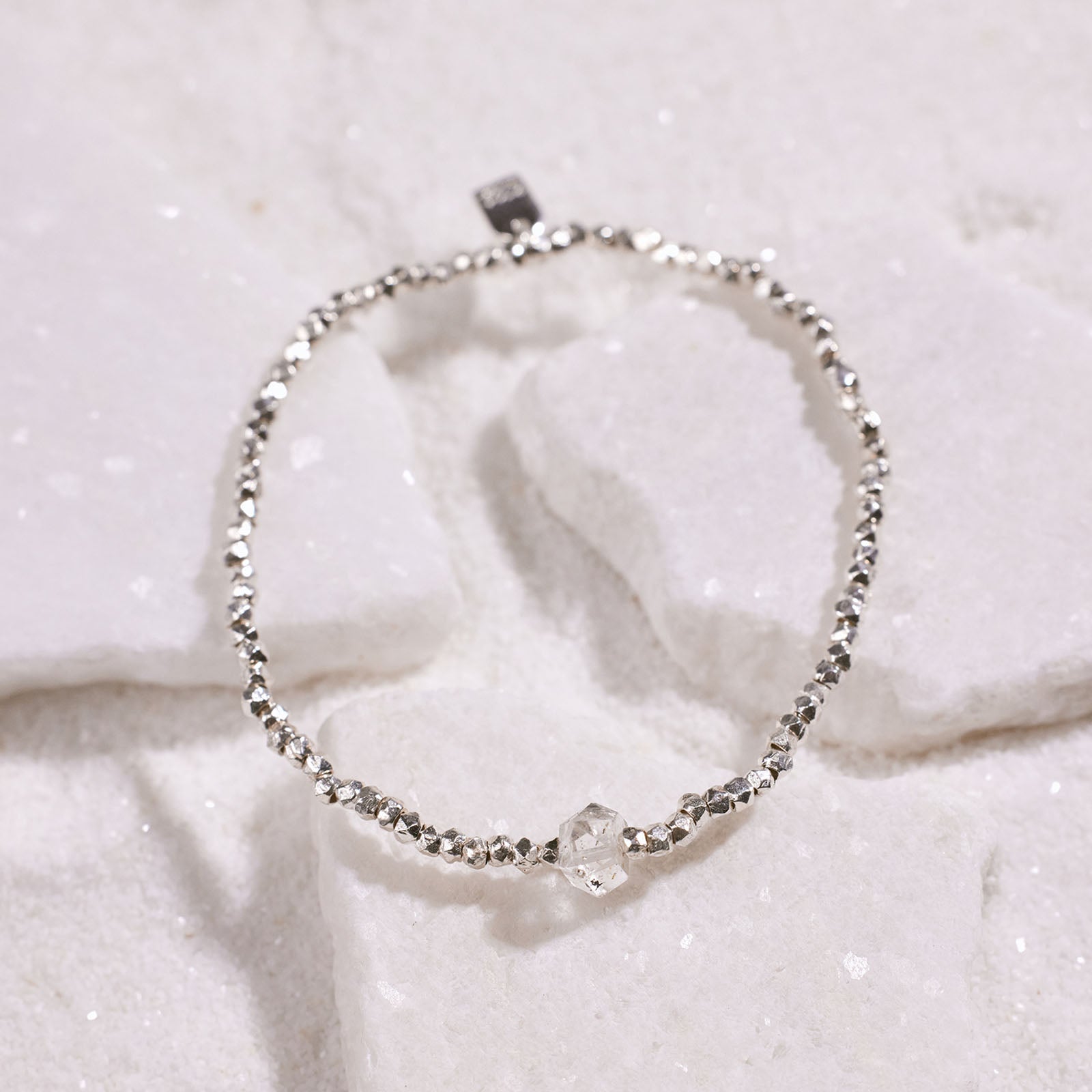 Herkimer Stretch Bead Bracelet - Image 2