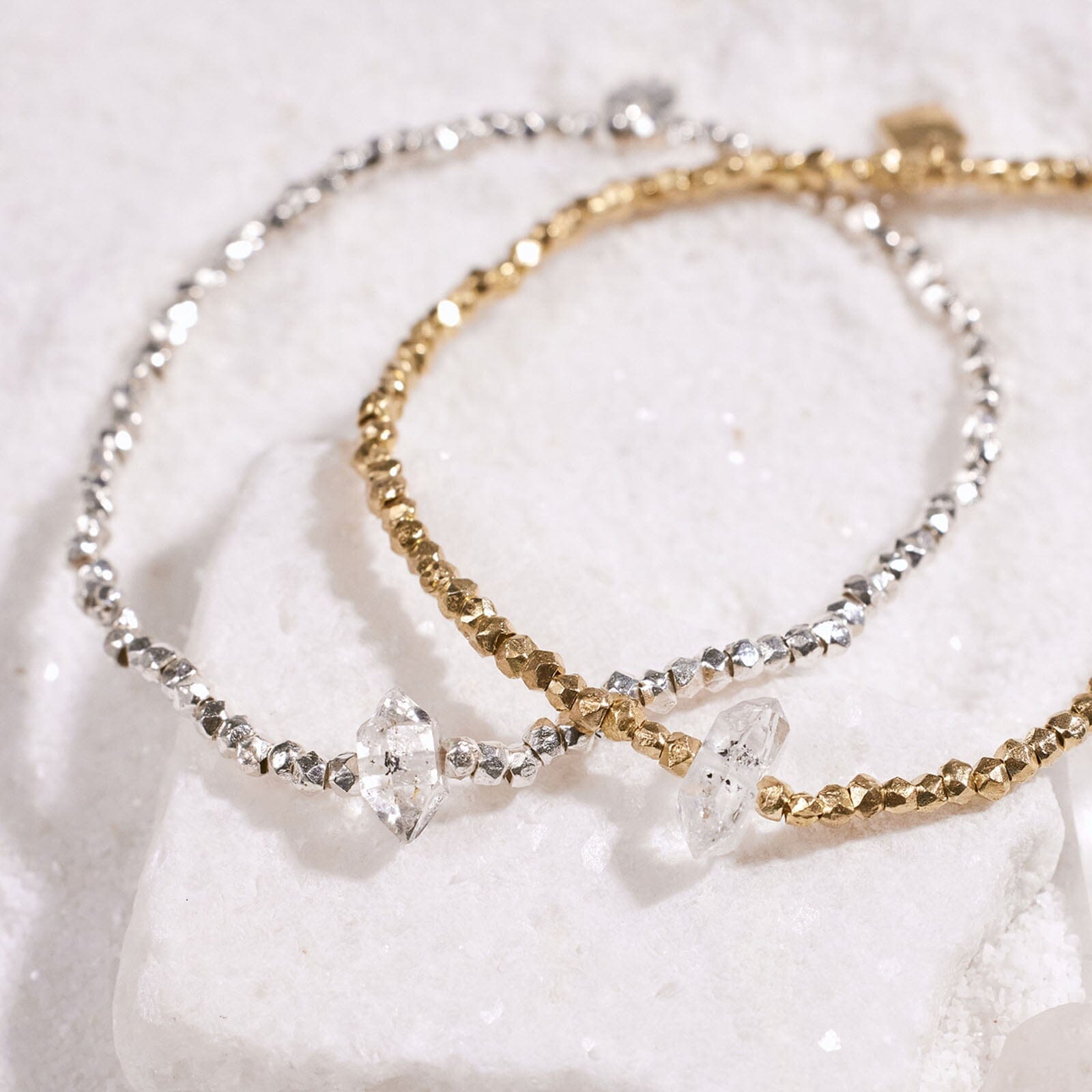 Herkimer Stretch Bead Bracelet - Image 5