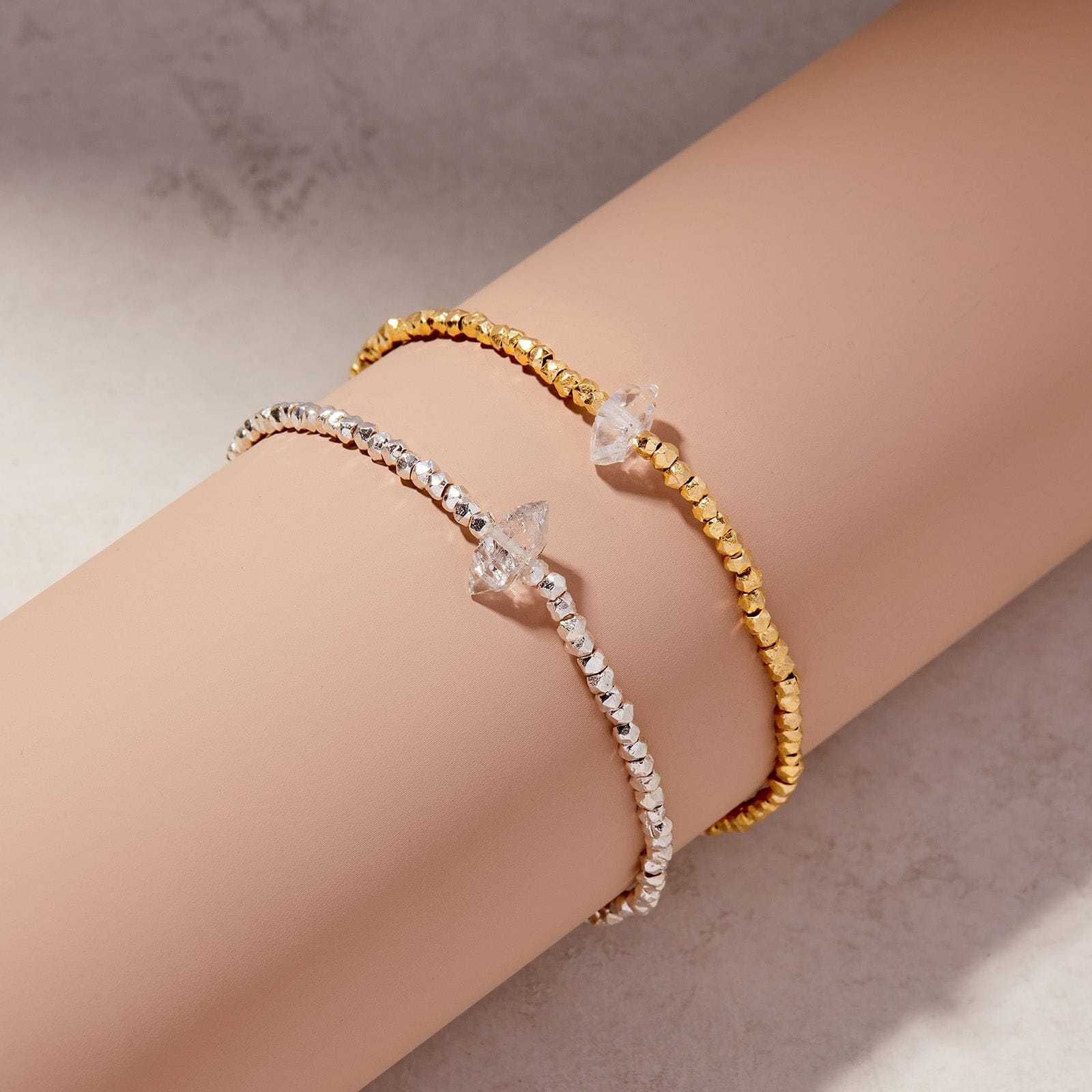 Herkimer Stretch Bead Bracelet - Image 8