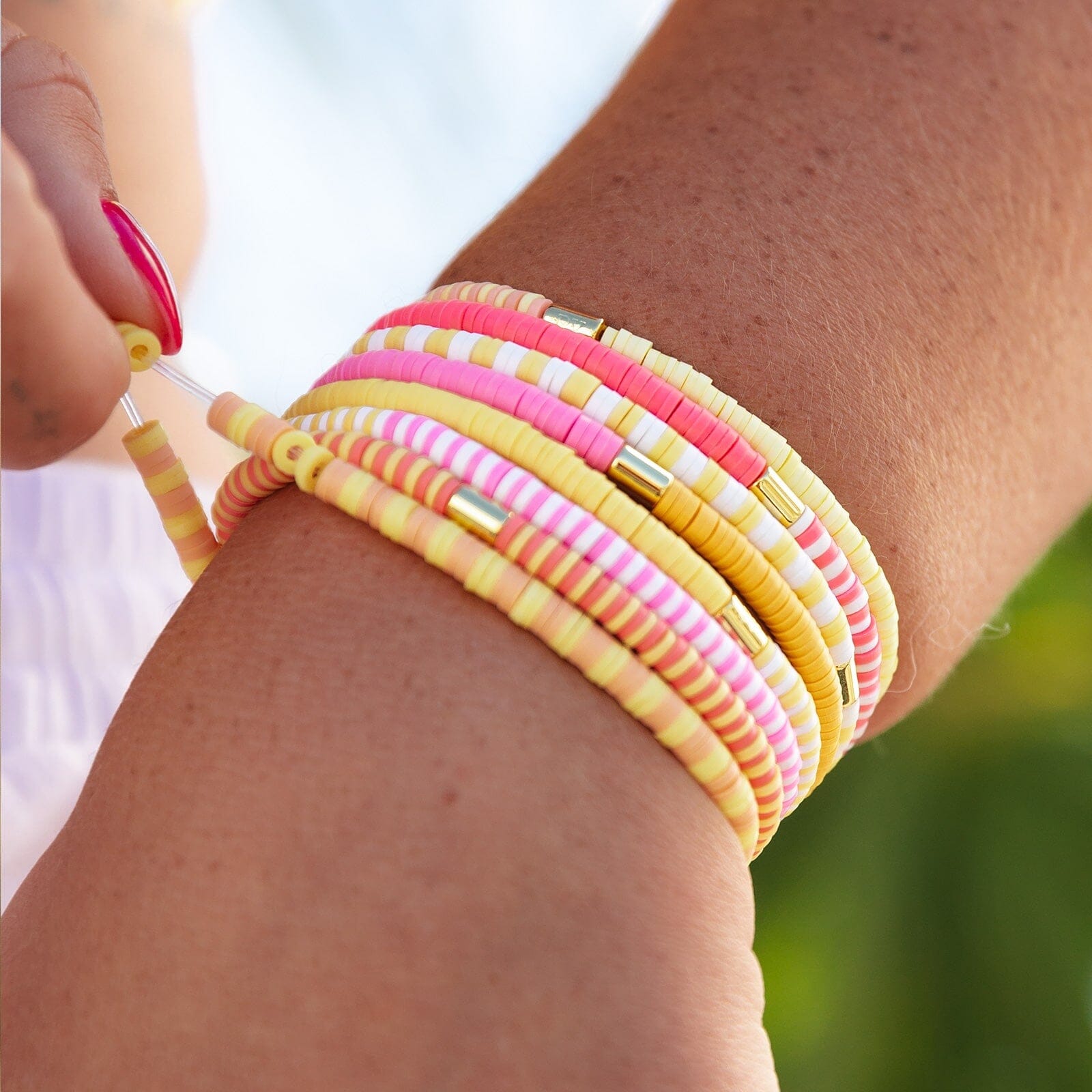 Warm Breeze Stretch Bracelet Set of 8 - Image 8