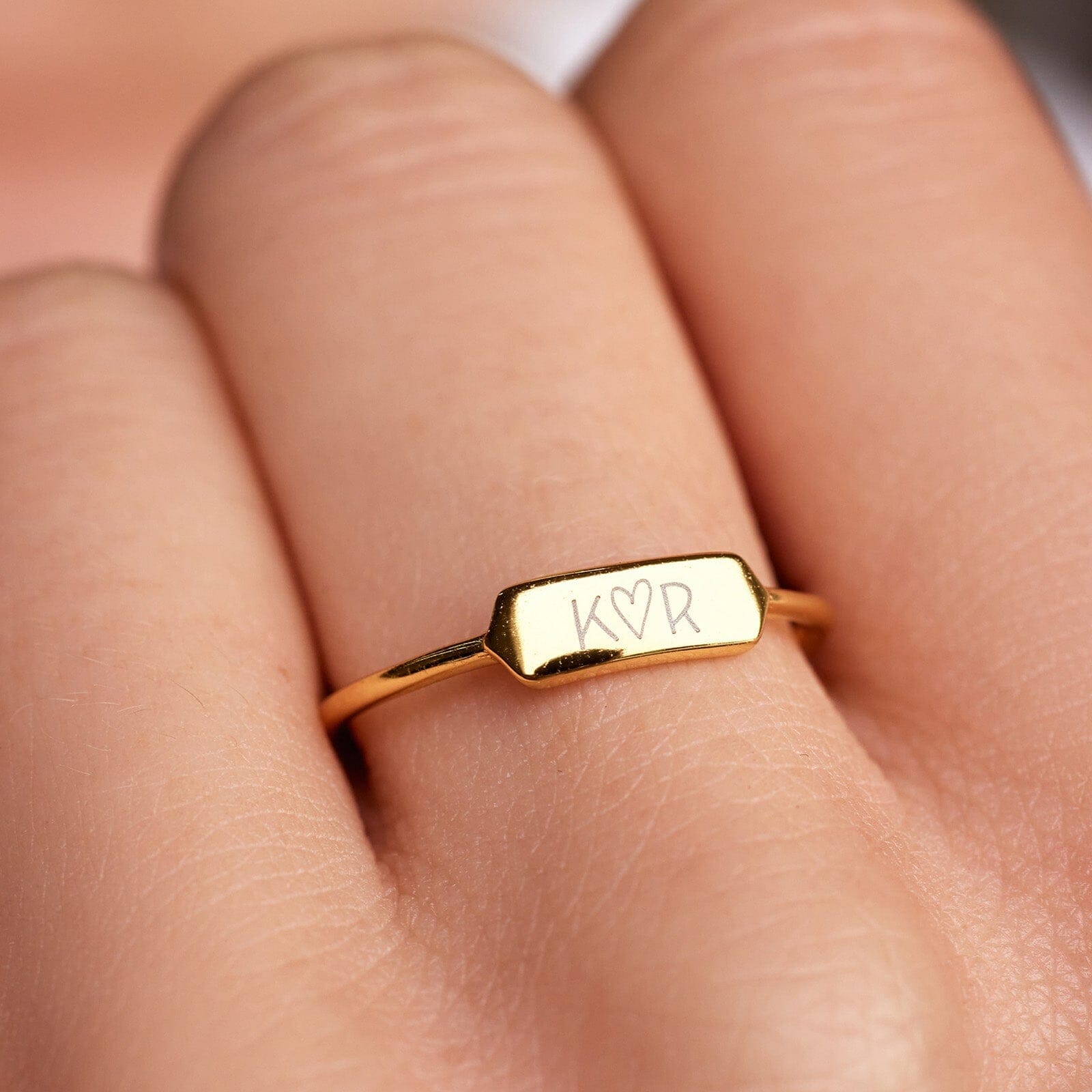 Demi-Fine Engravable Bar Ring - Image 7