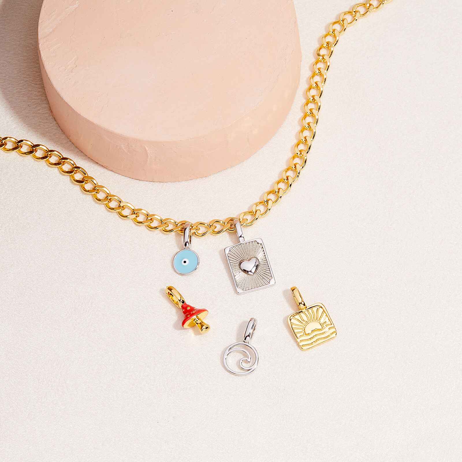 Harper Textured Heart Charm - Image 15