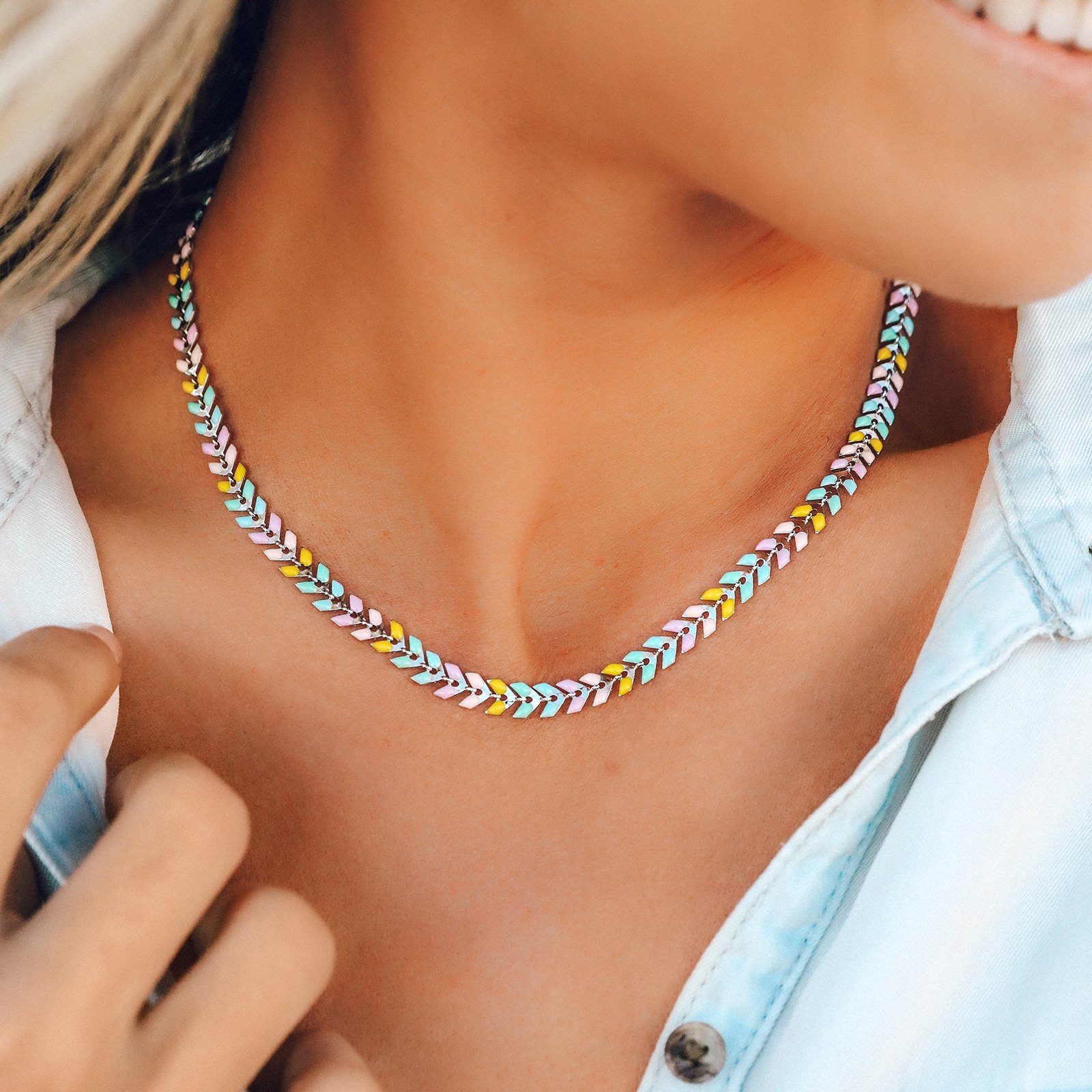 Rainbow Chevron Choker - Image 2