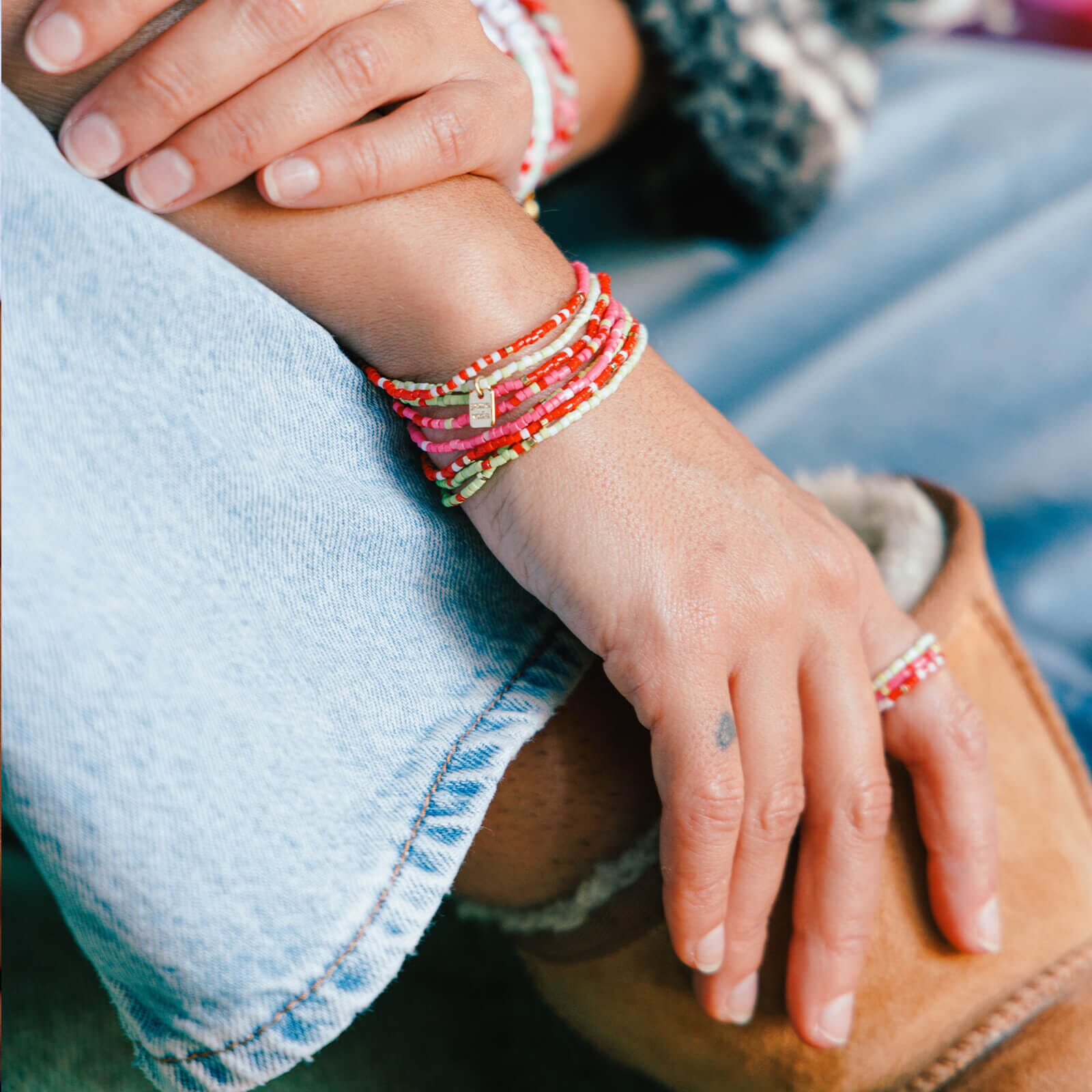 Strawberry Fields Stretch Bracelet Set of 8 - Image 3