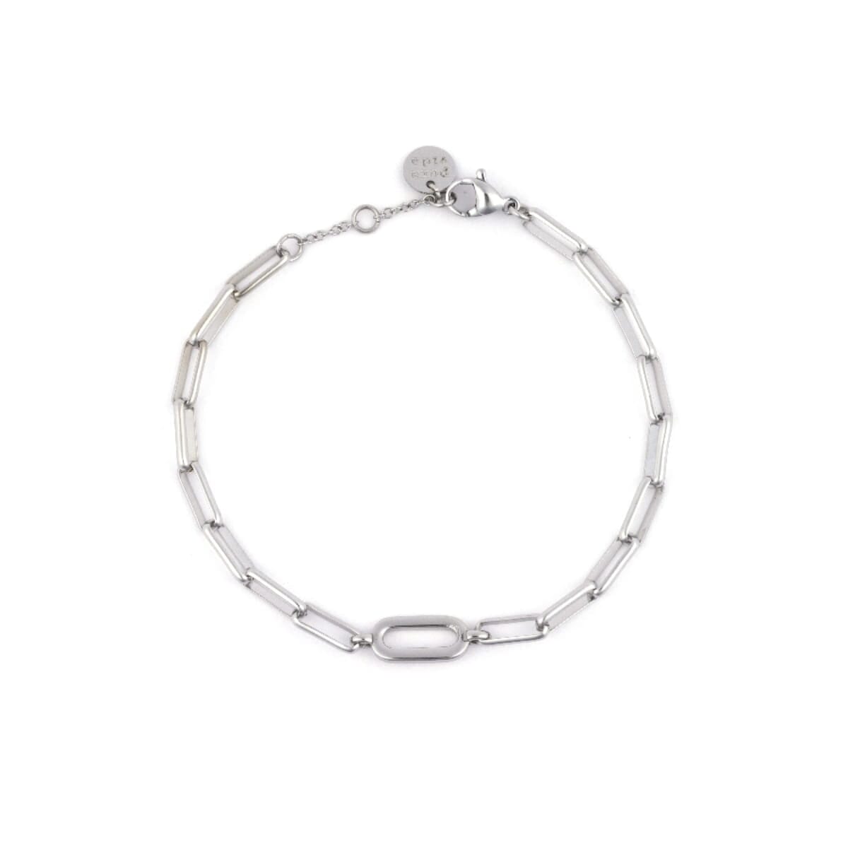 Silver Initial Paperclip Chain Bracelet - Image 14