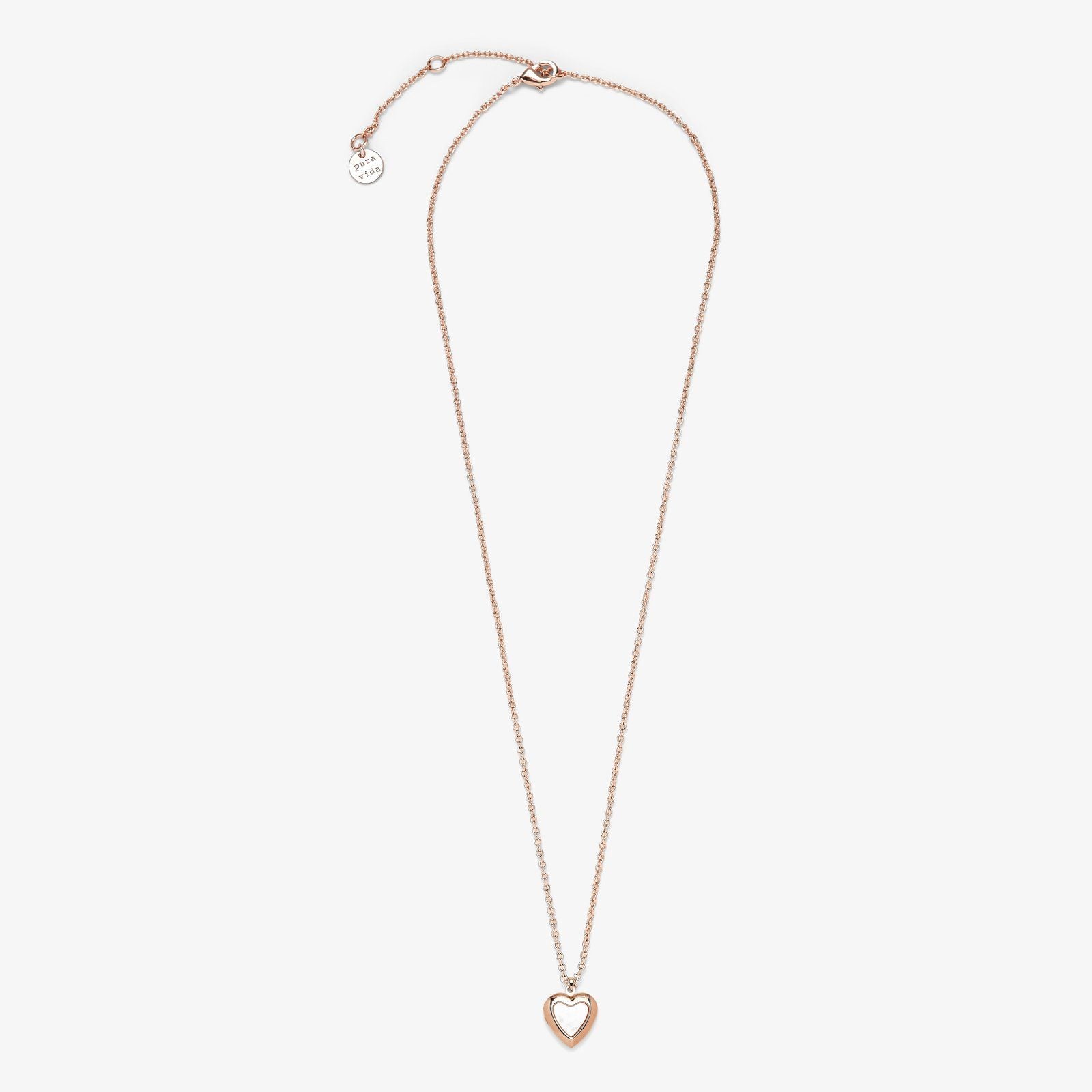 Stone Heart Locket Necklace - Image 2